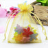 100 Count Gift Organza Bags Gold Drawstring 5x7 Inch for Baby Shower, Christmas, Birthday Party Favors