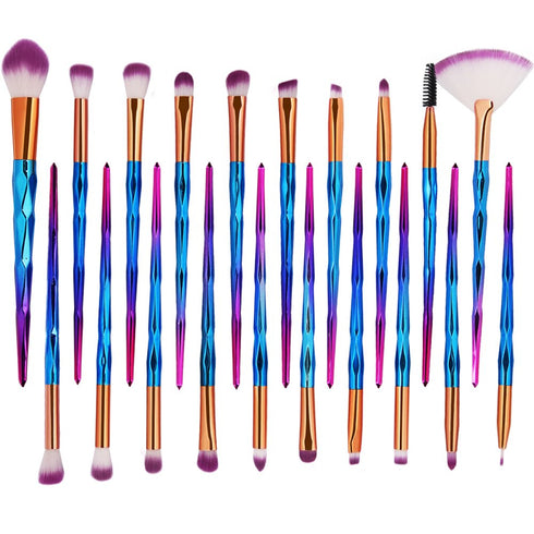 KOLIGHT Pack of 20pcs Cosmetic Eye Shadow Sponge, Eyeliner, Eyebrow, Lip, Nose, Foundation Powder Makeup Brushes Sets
