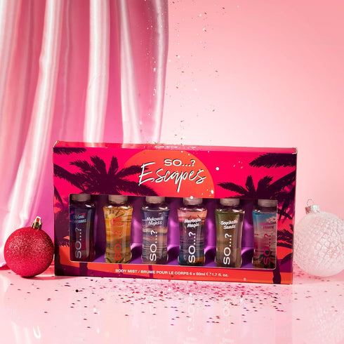 So…?...? Escapes Body Mist Gift Set - 6 pcs Perfumes for Women, Everyday Body Spray
