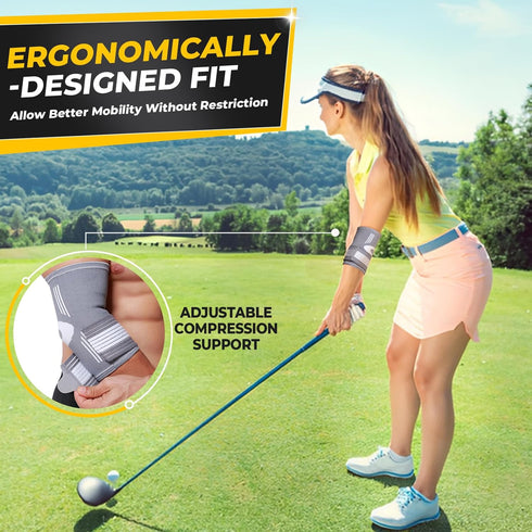 NeoTech Care Elbow Support Brace, Gray, Size L, 1 Unit