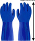 kitchen-star Ultimate Rubber PVC Gloves, Large, Blue, Comfortable Cotton Lining, Anti-Slip, Extra Thickness