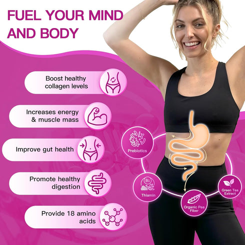 ZEBORA Collagen Peptides Powder | 50 Servings | Hydrolyzed Multi Collagen Type I II III V X with Hyaluronic Acid &
