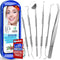 Antonki Dental Cleaning Tools, Stainless Steel Hygiene Kit with Case for Home Use