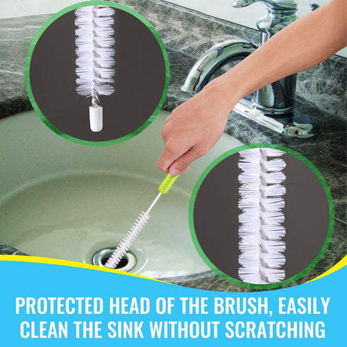 Bottle Cleaning Brush Set, Long Handle Cleaner for Narrow Neck Beer Bottles, Sports Water Bottles, and Kettle Spouts