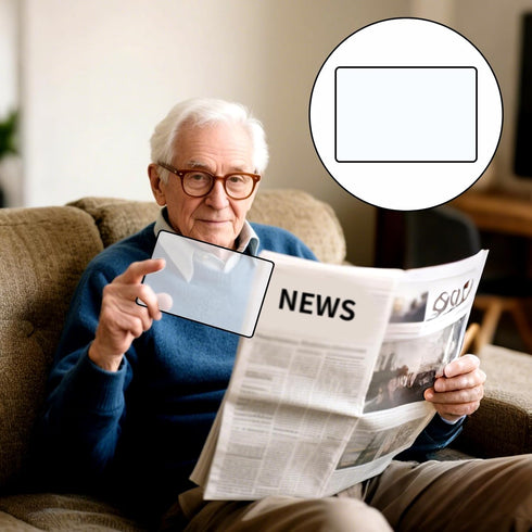 Wahijihe 4Pcs Sheet,3X 4.72 6.69in Page Magnifying Lightweight Handhold Full Page Magnifier for Seniors and Low Vision