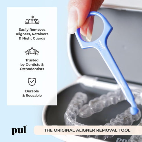 PUL Reusable Clear Aligner Removal Tool - Compatible with Invisalign, Removable Braces, Easy-to-Use Device Remover