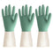 BOOMJOY Heavy Duty Latex Cleaning Gloves, Reusable Medium Dishwashing Gloves for Kitchen, 3 Pairs, Green-Beige