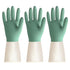 BOOMJOY Heavy Duty Latex Cleaning Gloves, Reusable Medium Dishwashing Gloves for Kitchen, 3 Pairs, Green-Beige