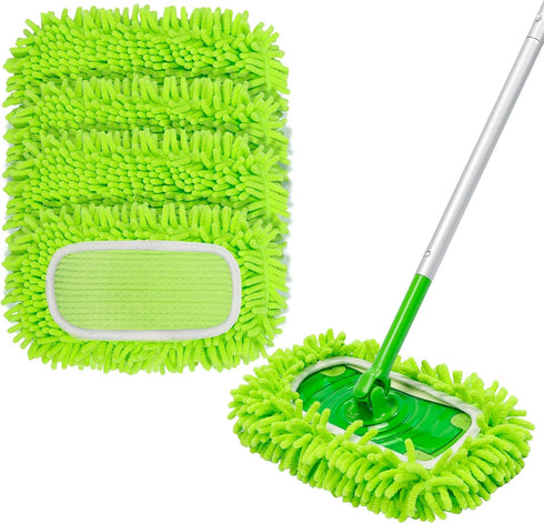 4 Pack Reusable Mop Refills Pad, Compatible for Swiffer Sweeper Mop, Microfiber Cotton Pads for Floor Cleaning