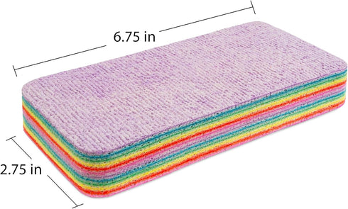 Eurow 12-Layer Microfiber Sponge Block for Cleaning & Drying, Multi-Color