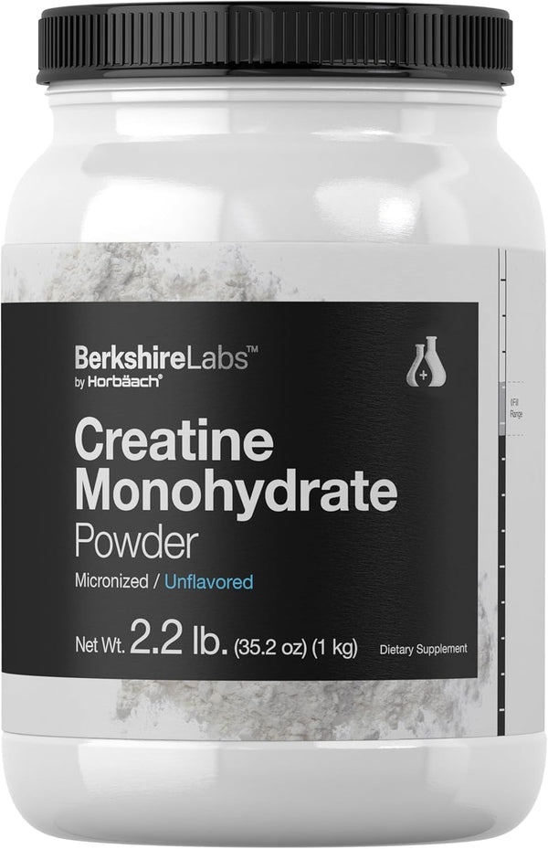 Horbaach Creatine Monohydrate Powder - 2.2lbs, HPLC Purity Tested, Vegetarian & Non-GMO Supplement