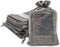 12-Pack X-Large Gray Linen Burlap & Organza Gift Bags w. Drawstrings (7.5x11.5 in) - Party Favors by The Display Guys