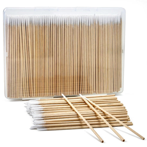 400PCS Pointed Cotton Swabs with Storage Case, Precision Tip for Makeup, Tattoo Supplies