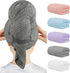 HOMEXCEL 5 Pack Microfiber Hair Towels, 40 x 20 inches, Fast Drying Turbans for Long Curly Hair