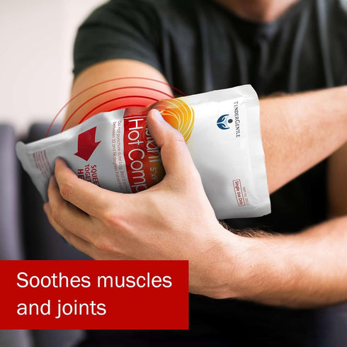 Instant Hot Compress (6 Hot Packs) for Pain Relief, Sore Muscles, Muscle Spasms, Joint Stiffness