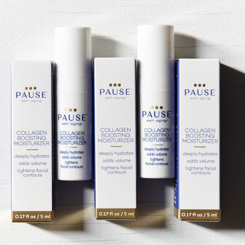Pause Well-Aging Discovery Kit | 0.7oz Hydrating Cleanser, 1oz Micellar Treatment, 2 x 0.17oz Collagen Boosting