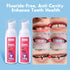 NOHOO Kids Foam Toothpaste, Fluoride Free Natural Formula for Electric Toothbrush, 2PCS Strawberry