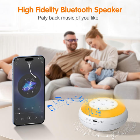 XYNGU 24 7 Portable White Noise Sound Machine for Baby, Kids, Adults Sleep - Soothing Natural Sounds, Color Night