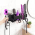 Hair Dryer Holder Wall Mounted, Blow Dryer Holder, Metal Hair Tool Organizer, Curling Iron, Straightener Holder, Hair