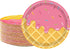 HSPAIDYP 50 Pcs Ice Cream Party Supplies Ice Cream Paper Plates,7" Ice Cream