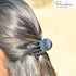 Parcelona French Simply Bear Paw Black Medium 3" Celluloid Side Slide In Jaw Hair Claw Clip for Women