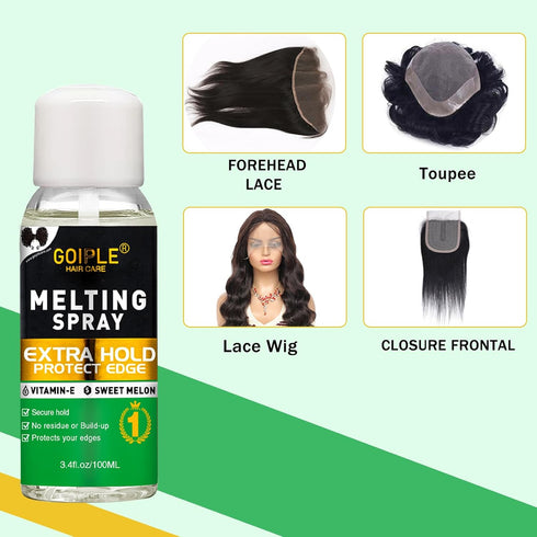 Lace Melting Spray Glue-Less Hair Adhesive for Wigs, Natural Finishing Hold Melting Spray for Lace Wigs