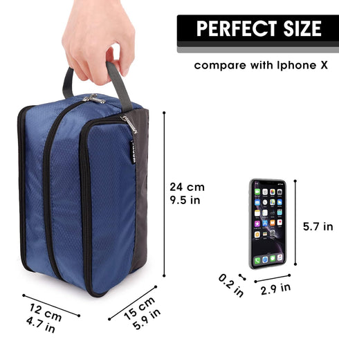 Toiletry Bag for Men, Hanging Dopp Kit, Water Resistant Shaving Bag for Traveling (Royal Blue)
