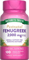 Nature's Truth Fenugreek Seed Capsules for Women, 2000mg, 100 Non-GMO and Gluten Free Powder Capsules