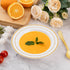 Goodluck 25 Pack Plastic Bowls with Gold Rim, 12oz Disposable Soup Bowls for Weddings, Parties, Dinners, Catering