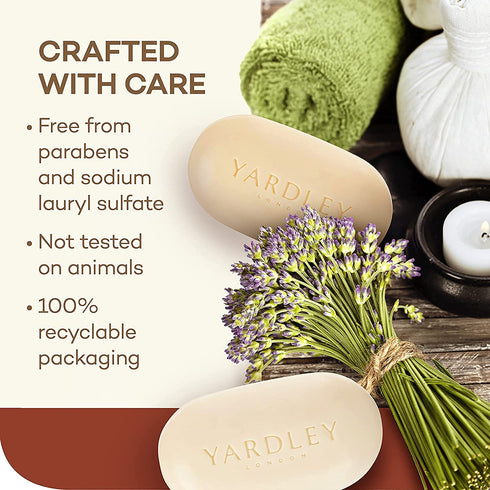 Yardley Moisturizing Bar Cocoa Butter, 4.0 oz (Pack of 6)