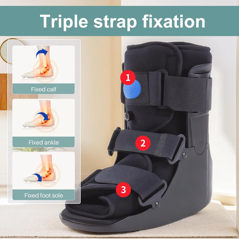 Orthopedic Walking Boot, Air Cam Walker Fracture Boot for Broken Foot, Sprains & Achilles Injuries, Lightweight Medical