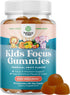 Vegan Brain Focus Gummies for Kids, 40 Count - Kids Focus Supplement with Phosphatidylserine & More