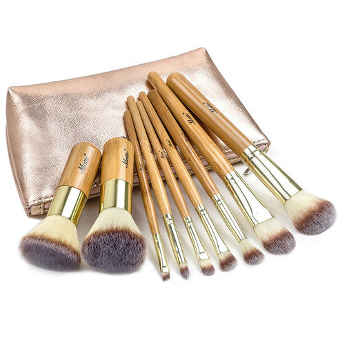 Matto 9-Piece Makeup Brush Set Foundation Brush with Travel Makeup Bag