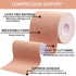 3 Pack Kinesiology Tape, Water Resistant Muscle Support Adhesive Sport Tape for Pain Relief, Latex Free Cotton Athletic