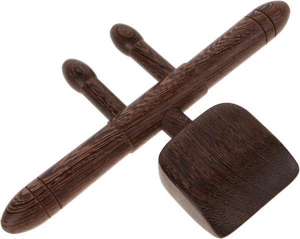 Tofficu Wooden Neck and Back Massager Stick for Fatigue Relief, Handheld Chicken