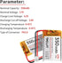 YELUFT 2pcs 3.7V 350mAh 1S 1C 702030 PH2.0 Lithium Polymer Battery Rechargeable Batteries with Protective Board