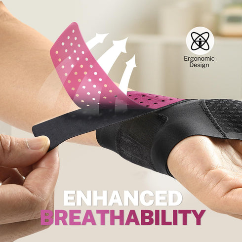 Ultra Thin Wrist Brace for Carpal Tunnel, Soft Thumb Design Compression Support for Left/Right Hand, Night Support