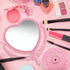 Pink Heart Vanity Mirror, 360 Degree Swivel Makeup Mirror, Double Sided Table Desk Countertop Mirror for Women and Girls