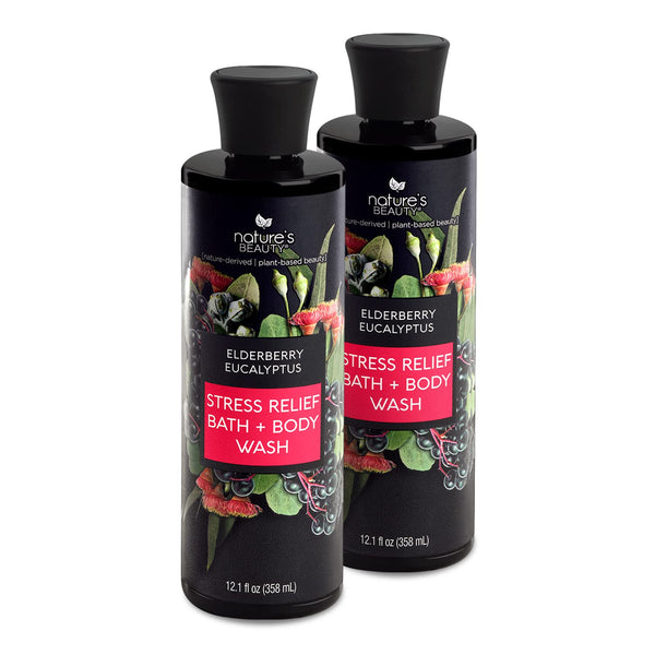 Nature's Beauty Elderberry Eucalyptus Stress Relief Body Wash Multi-Pack - 12 fl oz (2 Pack)