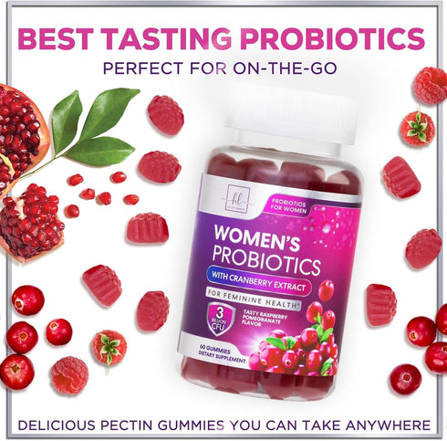 Women's Probiotic - Gummy for Digestive Health, Vaginal pH, Urinary & Immune Support - 60 Gummies