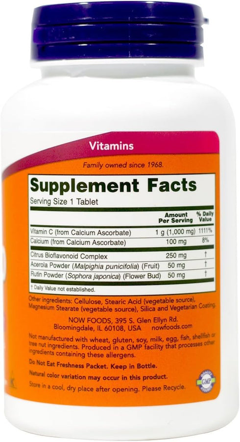 NOW C-1000 Antioxidant Protection Buffered C 1000mg, 90 Tablets (Pack of 2)