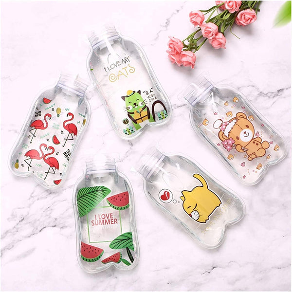 SKUZA Hot Water Bottle,Winter 1PC Portable Transparent Hot Water Bottle Warm Cartoon Hand