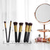 Makeup Brush Holder Organizer, Clear Cosmetic Brushes Container with 3 Slots for Vanity Storage