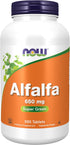 NOW Supplements Alfalfa 650 mg - Source of Vitamin K, Green Superfoods - 500 Tablets