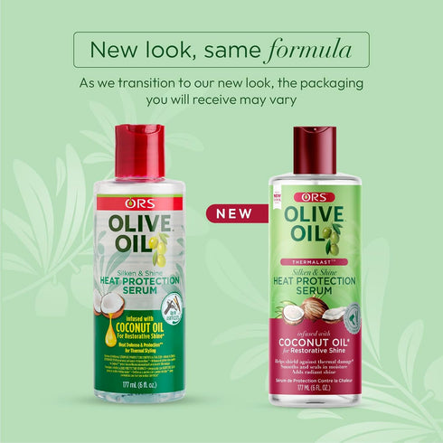 ORS Olive Oil Heat Protection Hair Serum, 6 Ounces, Infused with Coconut Oil