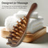 Jaasuee (1PC), Sandalwood Comb Head Massager for Scalp Stress Relief - Gua Sha Comb for Headache, Neck, and Shoulder