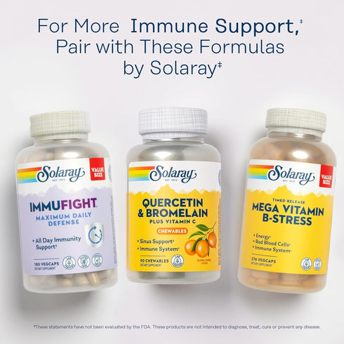 SOLARAY Quercetin with Bromelain and Vitamin C Chewables, Immune Support Supplement, 90ct