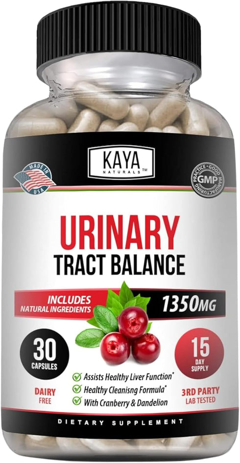 Kaya Naturals D-Mannose - Urinary Tract Cleanse & Bladder Health - Made with Cranberry, Hibiscus & Dandelion Root