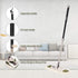 Eyliden Dust Mop with 2 Reusable Washable Pads, Height Adjustable Handle for Wet & Dry Floor Cleaning