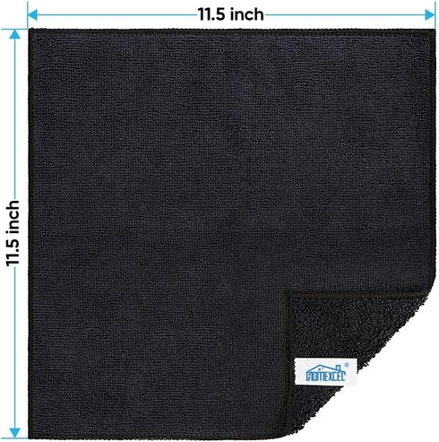 HOMEXCEL Microfiber Cleaning Cloth, 12 Pack Premium Towels for Cars, Lint-Free, Highly Absorbent, 11.5" x 11.5"